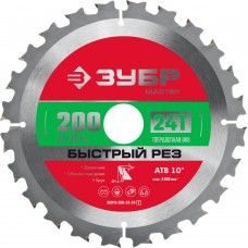 Диск пильный по дереву 200 x 32/30 мм, 24T ЗУБР Быстрый рез 36910-200-32-24_z01
