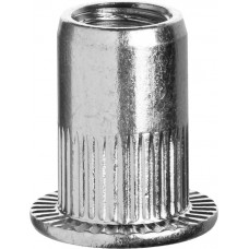 Стальные резьбовые заклепки с насечками М8, стандартный бортик, 250 шт ЗУБР Профессионал 31317-08