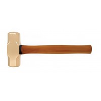 Кувалда тупоносая 2,5 кг AlCu рукоятка дерево искробезопасная 191B-1016, HORTZ
