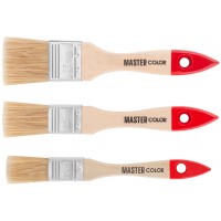 Набор из 3-х флейцевых кистей с деревянными ручками: ширина 20, 25, 35 мм, натур. щетина, 55% топс