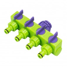 Разветвитель четырехканальный 1/2-3/4, регулируемый Palisad (66425)