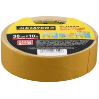 Лента клейкая двухсторонняя 38 мм, 10 м, на тканевой основе STAYER Professional 1217-38-10