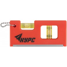 Уровень-брелок пластиковый, 2 глазка 100 мм (17831)