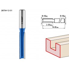 Фреза пазовая прямая удлинённая 12?51 мм хвостовик 12 мм ЗУБР Профессионал 28754-12-51