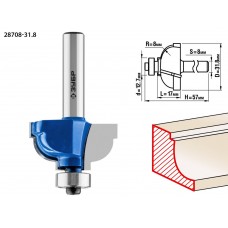 Фреза кромочная калевочная №7 31.8?17 мм радиус 8 мм ЗУБР Профессионал 28708-31.8