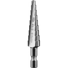 Сверло ступенчатое 4–12 мм, 9 ступеней, сталь Р6М5 ЗУБР Профессионал 29670-4-12-9_z01