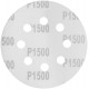 Круги шлифовальные с отверстиями (липучка), алюминий-оксидные, 125 мм, 5 шт. Р 1500 (39680)