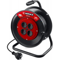 Удлинитель на катушке 2 х 0.75 мм? 20 м ПВС 1300 Вт MIRAX 55052-20