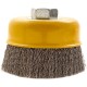 Щетка для УШМ, 100 мм, Чашка, витая нержавеющая проволока 0.3 мм, М14 Denzel (746053)