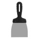 Шпательная лопатка из нержавеющей стали, 100 мм, пластмассовая ручка Сибртех (85435)