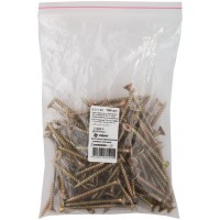 Шурупы желтопассированные, универсальные 6 х 60 100 шт Фасовка (21609-0)