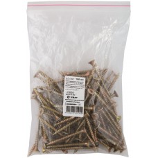 Шурупы желтопассированные, универсальные 6 х 60 100 шт Фасовка (21609-0)