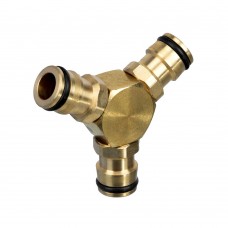 Тройник для разветвления или соединения, штуцерный, латунный Palisad (665688)