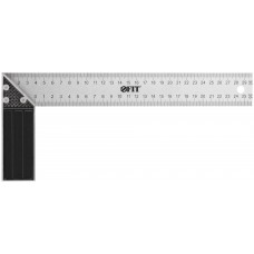 Угольник столярный, рифленая шкала, алюминиевое основание 300 мм (19462)