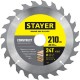 Диск пильный по дереву Construct, 210 x 30/20 мм, 24Т, технический рез STAYER 3683-210-30-24_z01