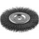 Щетка-крацовка дисковая для точильно-шлифовального станка 150?12.7 мм витая стальная проволока 0.3 мм ЗУБР Профессионал 35185-150_z02