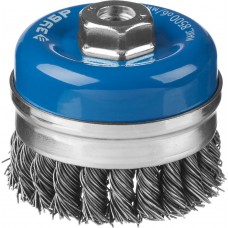Щетка-крацовка чашечная для УШМ 80 мм, стальная проволока 0.8 мм ЗУБР Профессионал 35271-080_z02