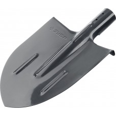 Штыковая лопата 380 х 208 мм полотно 1.6 мм закалено с рёбрами жёсткости без черенка тип ЛКО ЗУБР Мастер 39414