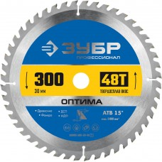 Диск пильный по дереву Оптима, 300 х 30 мм, 48Т ЗУБР Профессионал 36903-300-30-48_z01