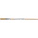 Кисть узкая, натуральная светлая щетина, деревянная ручка 15 мм (01245)