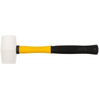Киянка резиновая белая, фиберглассовая ручка 45 мм ( 230 гр )