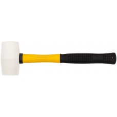 Киянка резиновая белая, фиберглассовая ручка 45 мм ( 230 гр )