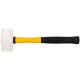 Киянка резиновая белая, фиберглассовая ручка 45 мм ( 230 гр )