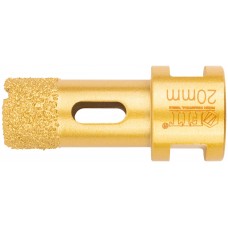 Коронка кольцевая для УШМ, М14, по керамограниту, камню и кафелю алмазная, вакуумное спекание 20х60 мм (16338)