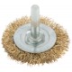 Корщетка, тип колесо, со штифтом, стальная латунированная волнистая проволока 50 мм (38482М)