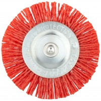 Корщетка-колесо нейлоновая со штифтом 75 мм (38607)