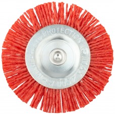 Корщетка-колесо нейлоновая со штифтом 75 мм (38607)