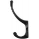 Крючок-вешалка двойной, черный (66874)