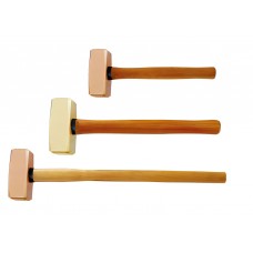 Кувалда тупоносая 2 кг AlCu рукоятка дерево искробезопасная 191I-1008, HORTZ