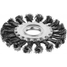 Щетка дисковая для УШМ 100 мм, жгутированная стальная проволока 0.5 мм MIRAX 35140-100