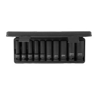 Набор ударных удлиненных головок 1/2" (10 - 24мм) 10 предметов, HORTZ