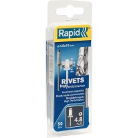 Алюминиевая заклепка 4.8 х 10 мм, 50 шт RAPID 5000387