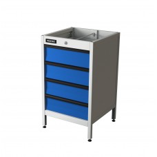 Тумба с 4-мя ящиками синий (светло-серый) RUNTEC TS4-7035-5005