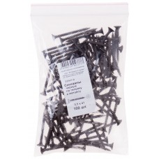 Саморезы черные по гипроку к металлу 3,5 х 41 100 шт Фасовка (22541-0)