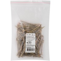 Шурупы желтопассированные, универсальные 4,5 х 60 100 шт Фасовка (21460-0)