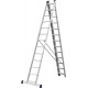 Лестница трехсекционная алюминиевая 13 ступеней, со стабилизатором СИБИН 38833-13