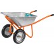 Строительная тачка двухколесная 110 л 200 кг пневматические колеса СИБИН СТ-22 39905_z01