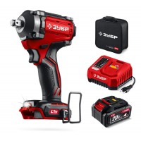 Гайковерт ударный бесщеточный 20 В 500 Н·м 1 АКБ LMS 4 А·ч сумка ЗУБР ГБУ-500-41