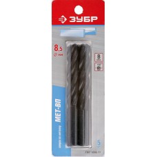 Сверло по металлу 8.5 x 117 мм, парооксидированное ЗУБР 4-29605-117-8.5-K5