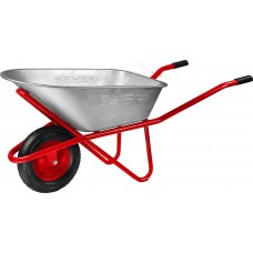 Строительная тачка 90 л, 180 кг, одноколесная, пневматическое колесо ЗУБР Т-12 39960