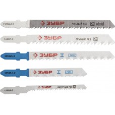 Набор полотен для лобзика T-хвост. по дереву металлу пластику 10 шт ЗУБР 15581-H10