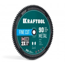 Диск пильный по металлу и стали Metal Cut, 355 х 25.4 мм, 90Т KRAFTOOL 36954-355-25.4-90