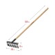 Садовые грабли GS-10 WOOD, 320 х 95 х 1300 мм, 10 витых зубцов, углеродистая сталь, антикор. покрытие, черенок дерев. высш. сорт GRINDA 39581-10
