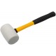 Киянка резиновая белая, фиберглассовая ручка 70 мм ( 680 гр )