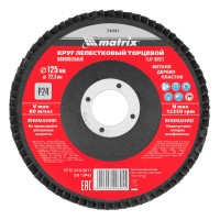 Круг лепестковый торцевой, P 24, 125 х 22.2 мм Matrix (74041)