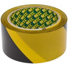 Лента сигнальная (черно-желтая) 50 мм х 100 м (11855)
